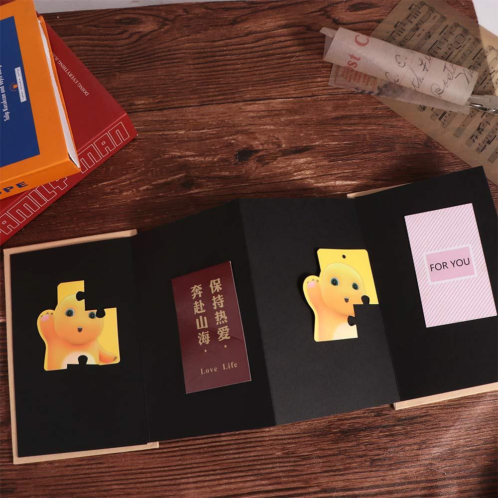 INS Folding Accordion Photo Album Gift Photocard Kraft Paper Surprised Photo Book Handcrafts Graffiti DIY Surprise Gift Family