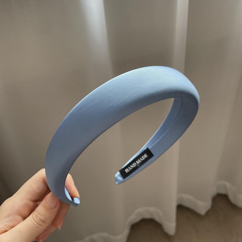 Fashion Women Thick Sponge Headband Padded Ladies Hair Band Girl Hair Hoop Satin Covered Soft Headwear Hair Accessories Bezel