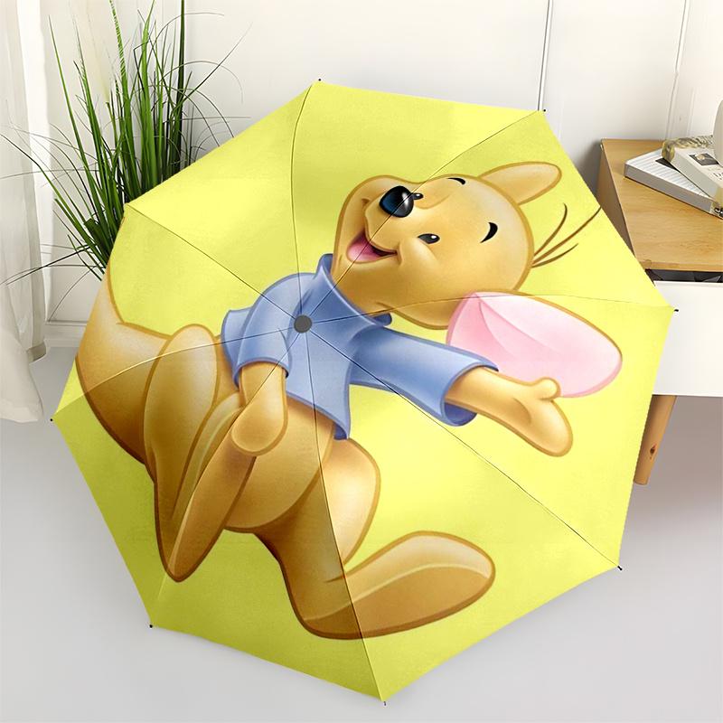 

Winnie and friends Themed Travel Umbrella-8 Ribs Automatic Opening and Closing, Portable Folding Design, Compact and Stylish Umbrella