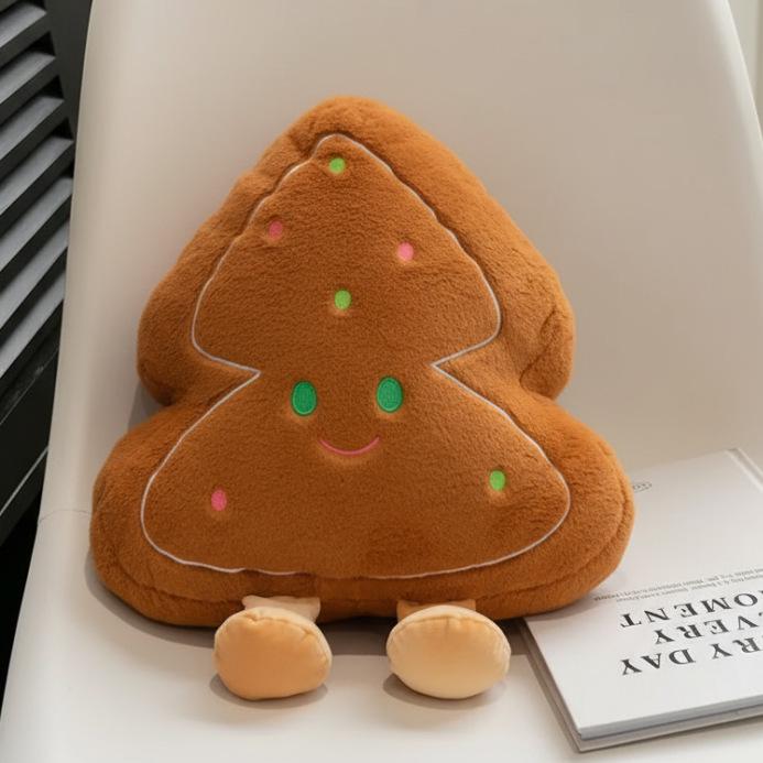Adorable Ginger Hair Plush Toy: Soft Star Tree Cushion & Christmas Tree Doll Pillow 35cm (0.5kg)