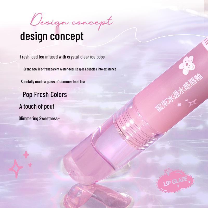 Honey Beam Transparenter Feuchtigkeitsspendender Lipgloss – Klarer Glasglanz für strahlende Lippen