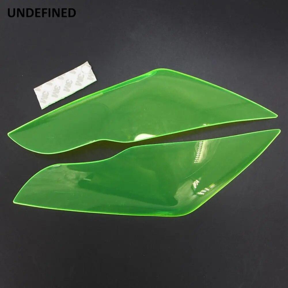 For Kawasaki ZX-10R ZX10R 2011-2015 Motocross Motorcycle Headlight Cover Protector Transparent Screen Lens Covers Smoke 2PCS