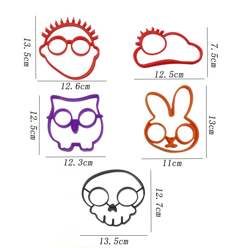 Breakfast Omelette Mold Silicone Egg Pancake Ring Shaper Cooking Tool DIY Kitchen Accessories Gadget Plastic Egg Separator