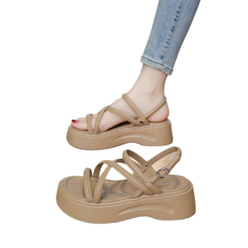 Fashion 2025 Summer Fashion Comfortable Thick-soled Women's Shoes Casual Outdoor High-heeled Sandals Girls Clogs Wedge Heels Women Shoes
