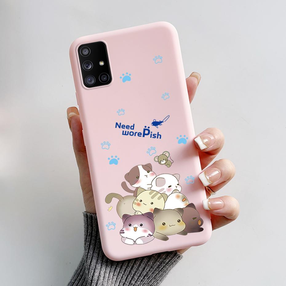 For Samsung Galaxy A51 A71 5G Case SM-A516F SM-A716F Soft Slim Cute Cartoon Frog Back Cover Fundas Bumper For Samsung A 51 Coque