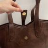 Classic Leather Tote Bag with Top Handle Large Capacity Everyday Fashion Shoulder Bag for Women