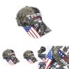 2020 Trump Camo Hat Keep America Great Baseball Hat Embroidered Flag American