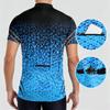 Men Crew Neck Printed Zip Short Sleeve Cycling Jersey Breathable Quick Dry Fabric Lightweight Sportswear Top