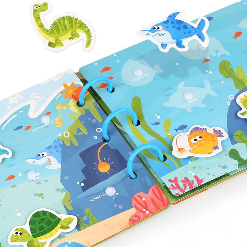 Montessori Baby Busy Book My First Quiet Book Paste Early Learning Education Toy for Toddlers Matching Game Toys for Kids Gifts