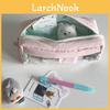 Pink Canvas Pencil Case For Girls With Large Capacity And Multiple Compartments For School Supplies
