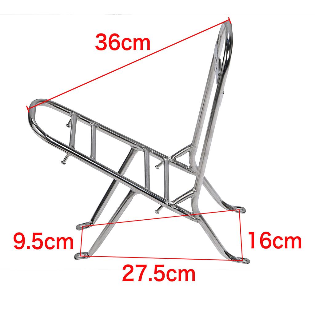 Honda Joker 50 Joker 90 Bagażnik Tylny z Oparciem Sissy Bar Oparcie Pleców Chrom Uniwersalny [moriyoshi]