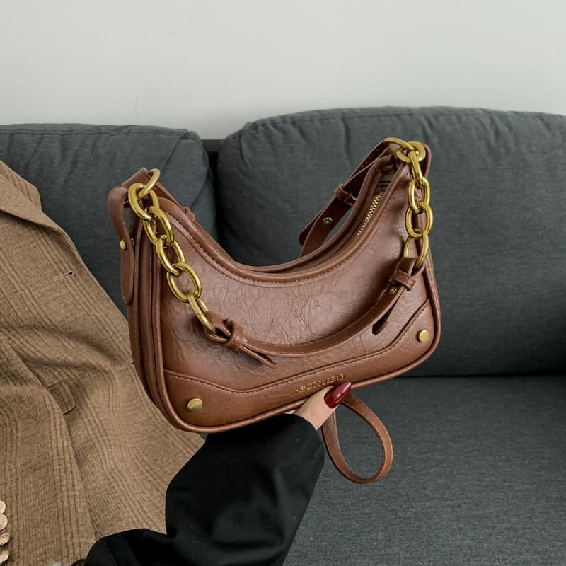 Retro Fashion Handbag Women 2023 New Autumn Winter Vintage High-end Small Square Bag Commuter Crossbody Bag