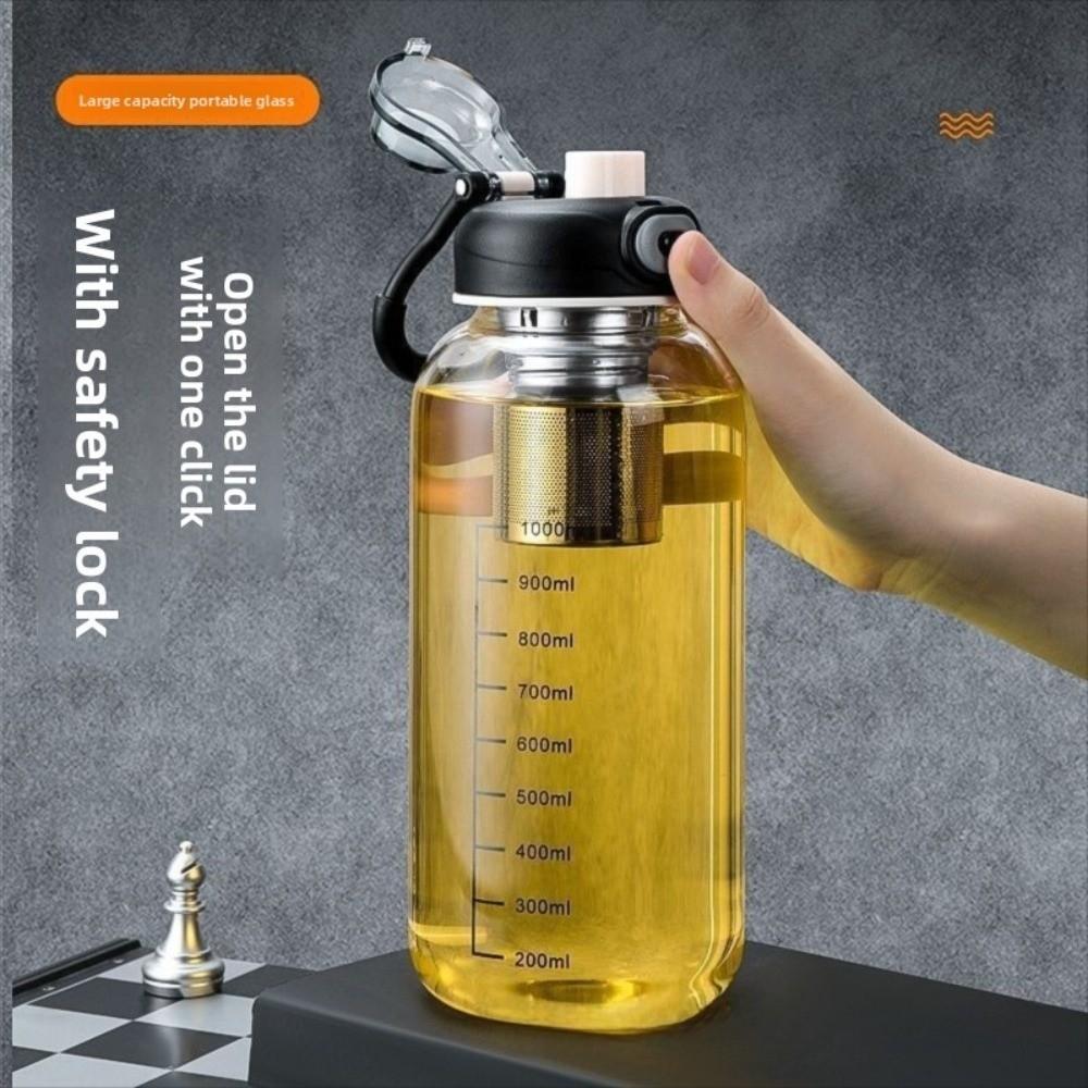 with Handle Water Cup Double Drinking Portable Kettle New Glass Tea Cup  Outdoor Sports