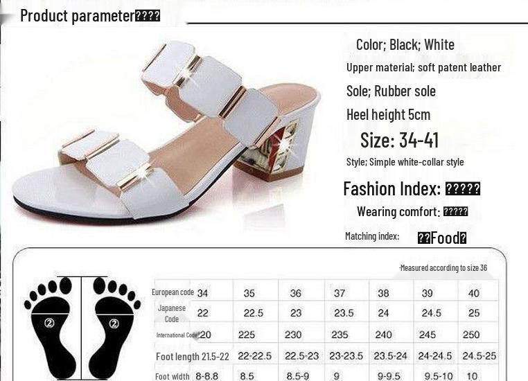 Korean Style Women's Mid-Heel Summer Sandals: Fashionable Non-Slip Chunky Slides for Students
