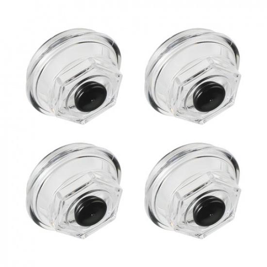4x 3.5-Inch 12-Thread Trailer Axle Oil Bath Dust Caps for Dexter 9K 10K Hubs
