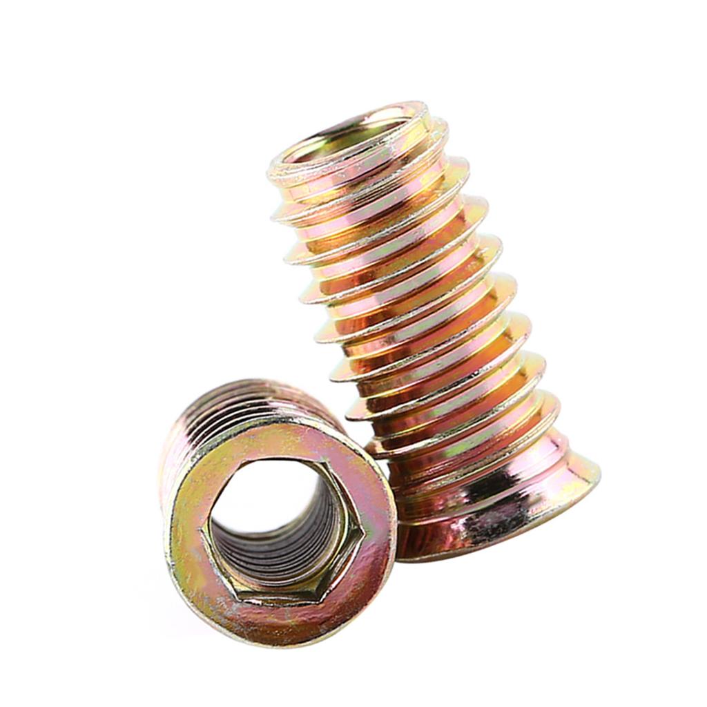 Carbon Steel Hex Socket Drive Insert Nuts Threaded For Wood Furniture (M8*25mm)