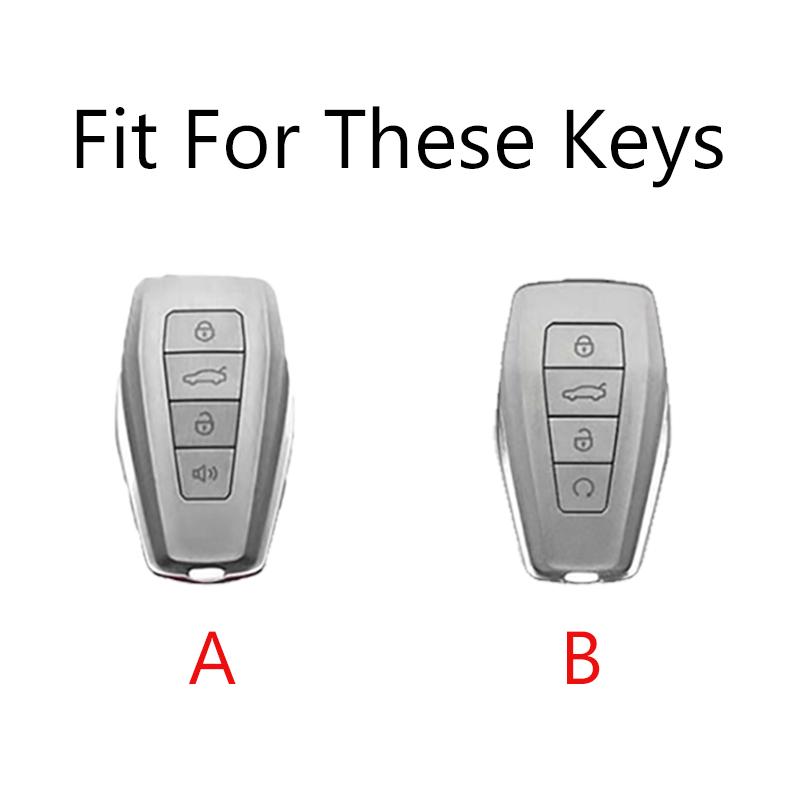 4 Buttons Metal + Silicone Car Key Case Cover Shell For Renault Grand Koleos Geely Coolray X6 Emgrand   Accessories