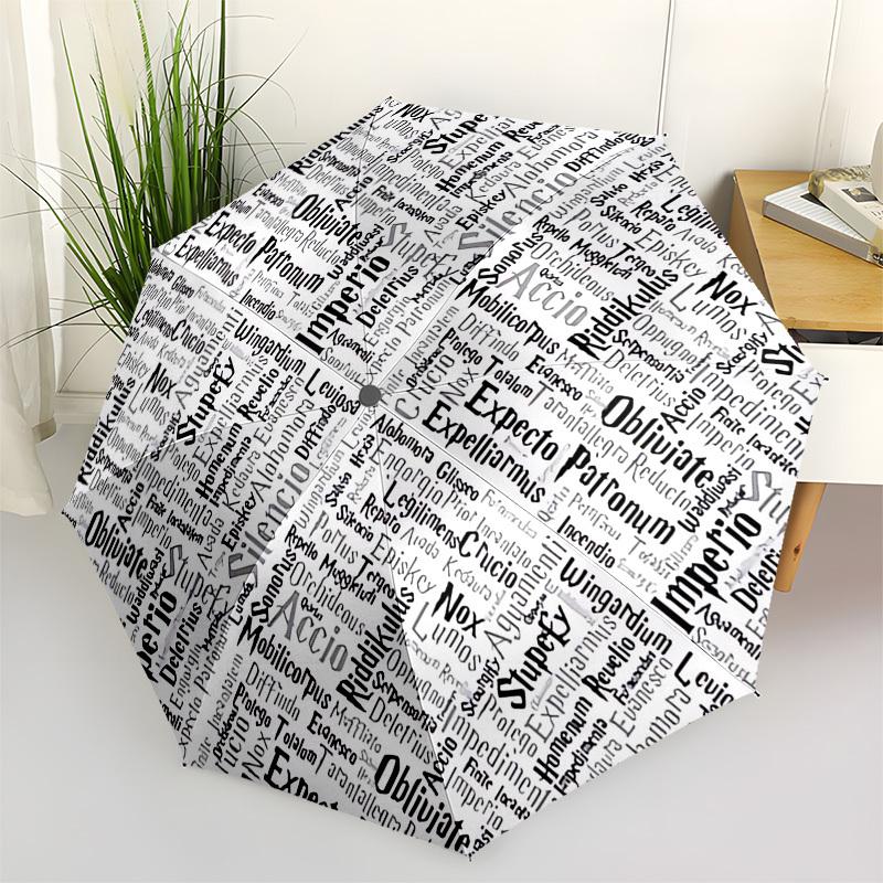 

1pc Harry Potter Spells Umbrella with Plastic Handle,Cartoon Pattern,Suitable for All Seasons Multi-functional Umbrella511