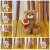 Romantic Bear Wear Rose Doll Woven Valentine's Day Ornament Gifts for Kids Rose Bear Doll  Shop