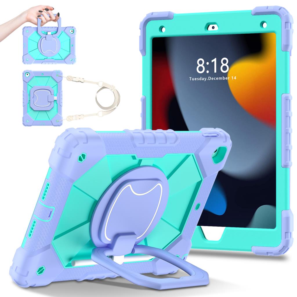 Handle Grip Rotating Case for IPad A16 2025 11th 10.9 2022 10th 10.2 7th 8th 9th Gen Air2 Pro 9.7 2017 2018 Cover Shoulder Strap