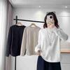 S66 Plus Size Korean Style Women's Slimming Velvet Pullover - Autumn/Winter, Versatile Three-Color Base Layer Top