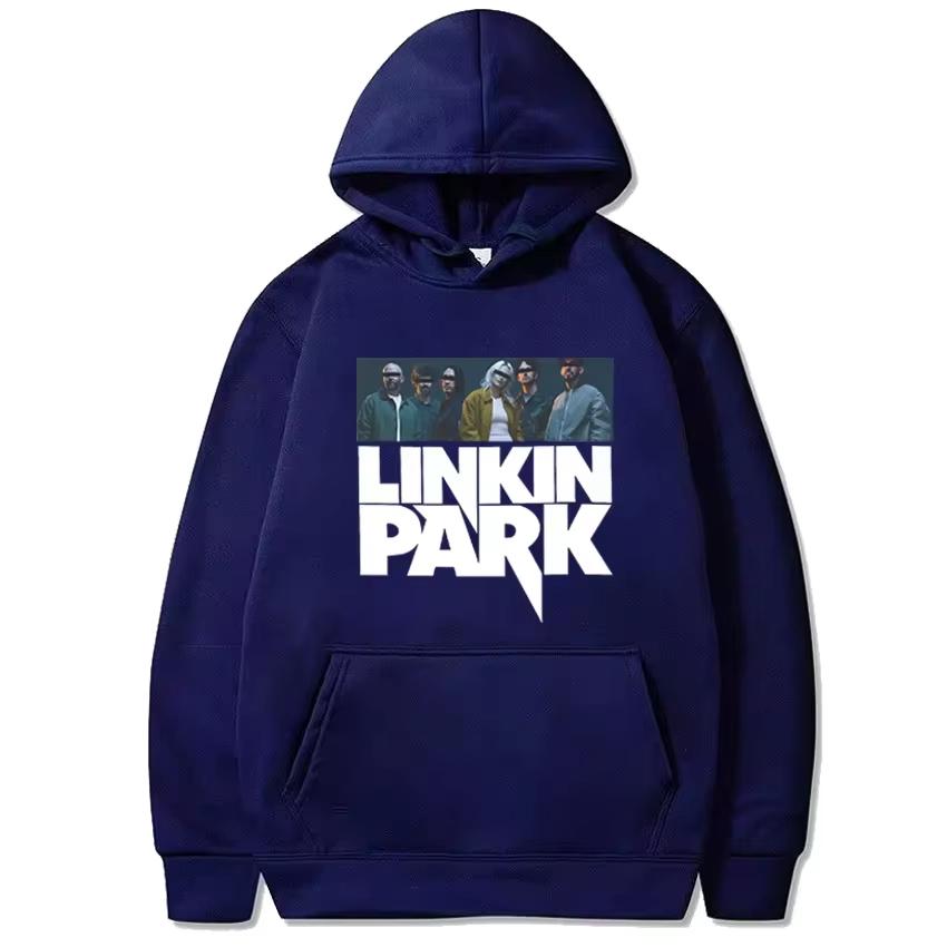 Linkin Park Tour Plakát Grafický Potisk Mikina Pánská Dámská Jaro Podzim Streetwear Hip Hop Móda Oversized Mikina Harajuku Y2K Styl Mikina