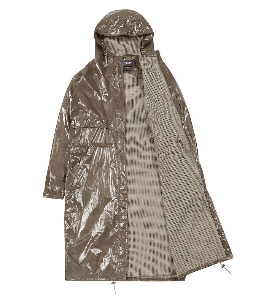Ulkin [Runway] Nylon Rain Coat_Brown