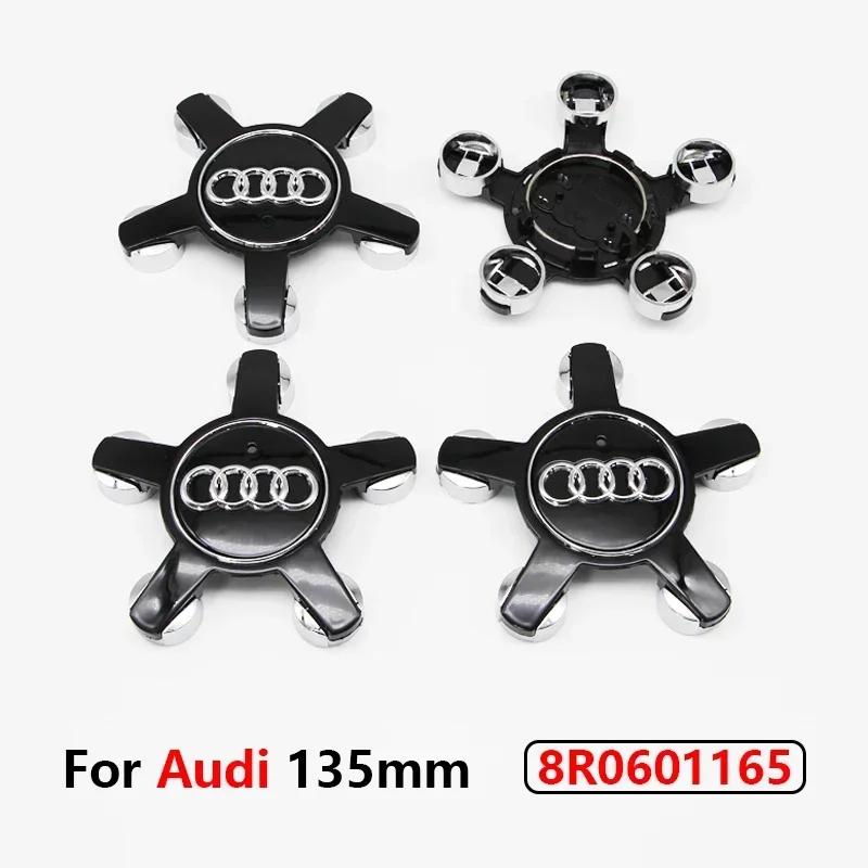 4pcs 135MM Car Hub Caps 8R0601165 4F0601165 For 8ysmd A4 A5 A6 A7 Q3 Q5 A3 S5 Accessories Auto Wheel Center Cap Hubcap Rim Covers ysmd8