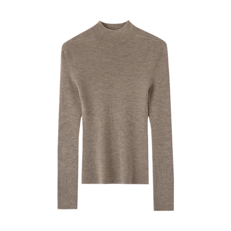 Lekasha 100% Cashmere Half High Collar Sweater, 18 Gauge, 60-Count Fine Spun Yangtze Yarn