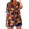 Women's Fashionable, Casual, Comfortable, Loose-Fitting Halloween Print Top