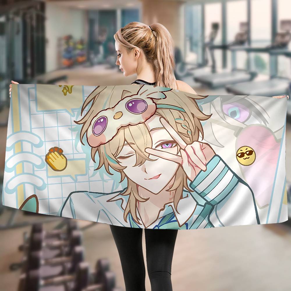 Honkai Star Rail Game Bath Towel Microfiber Soft Water Absorbing Breathable For Girl Kids Decorative Cartoon Beach Towel