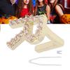 Dents Hip Hop Lettres Uniques Faux Dents Dentiers Ornements Accessoires pour Halloween
