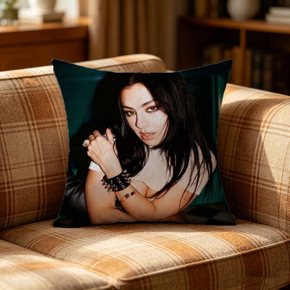 CCharli XCX Retro Pop Style Pillow Case Pattern Printed Pillowcase For Living Room Sofa Cushion Cover