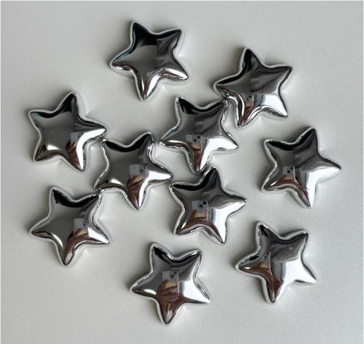 Resin Star Fridge Magnets DIY Kitchen Decor 10 Pack Large 2.4 Cm