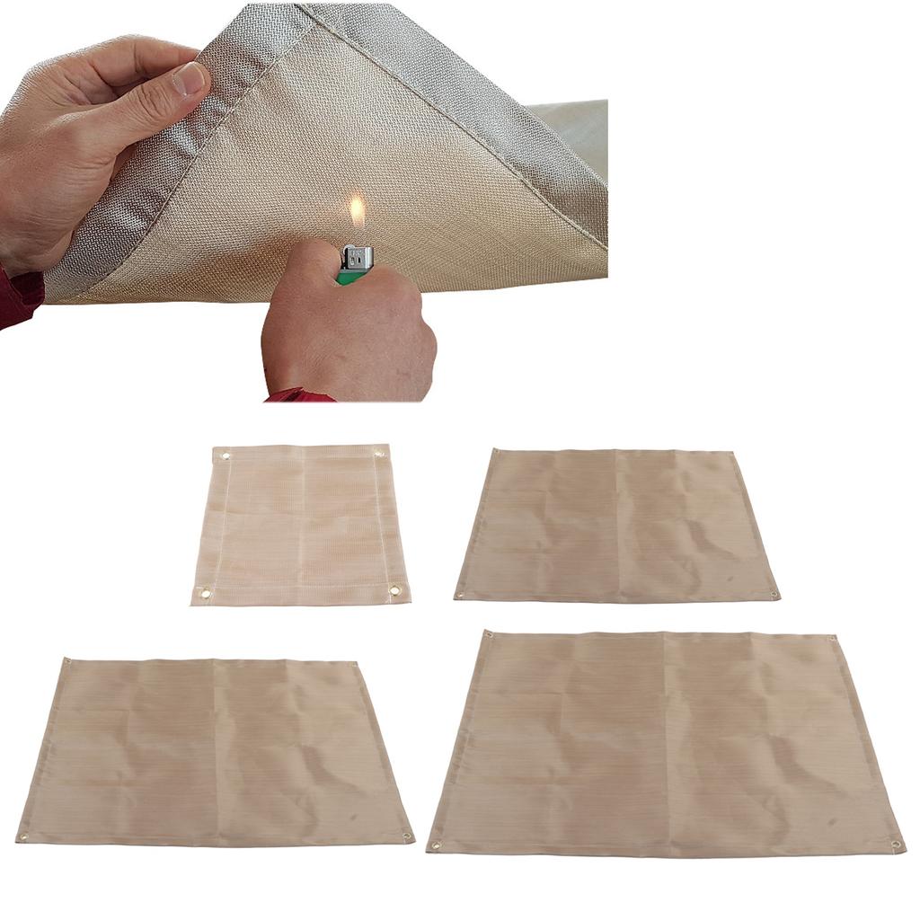 Fireproof Mat Fiberglass High Temperature Resistant Fire Pit Mat Outdoor Accessories for Barbecue Ca