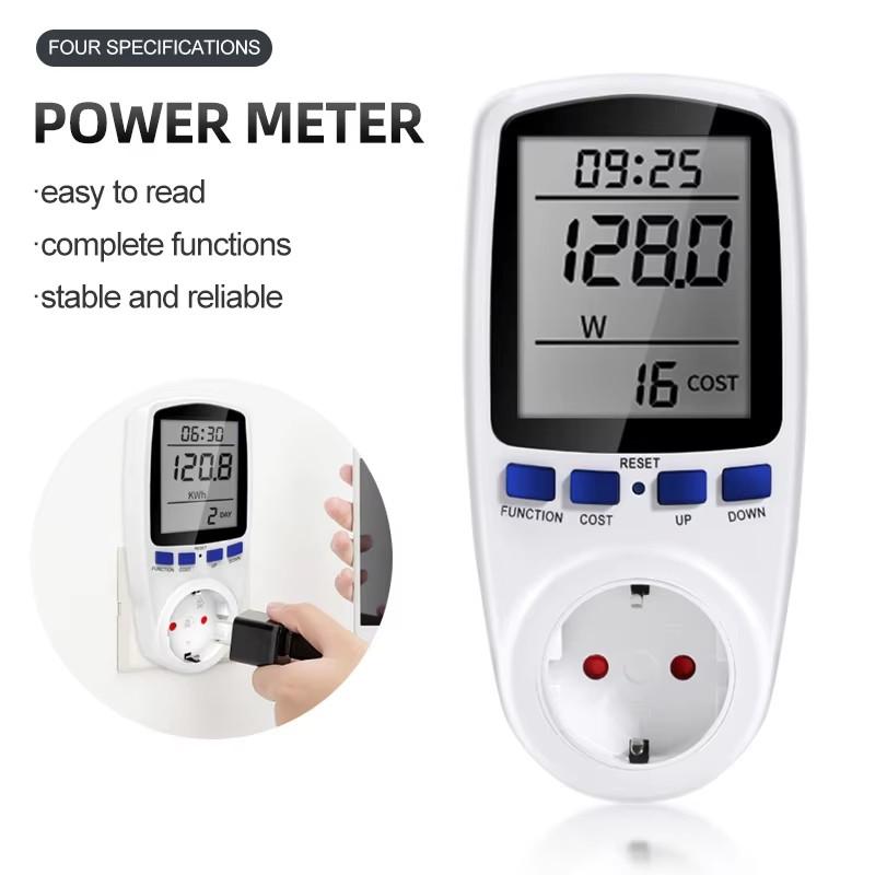 Digital Voltage Wattmeter Power Meter 110/250V Wattage Kwh Energy Consumption Socket EU/US/UK /FR/AU Plug 7 Display Models
