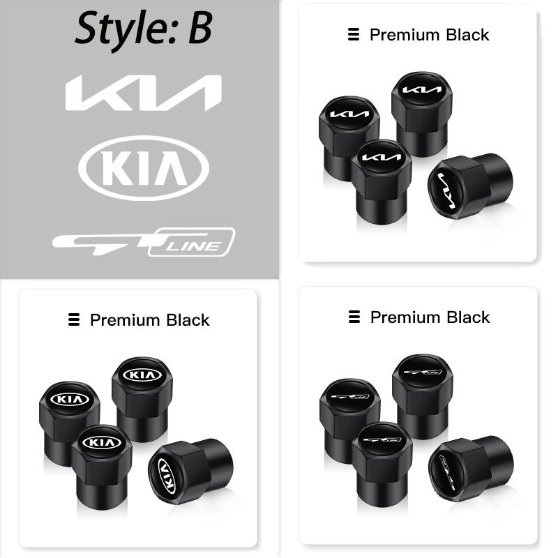 ZPFY2 1Set Car Styling Metal Wheel Tire Valve Caps Dust Accessories For KIA Rio 4 Ev3 Ev6 Niro Stonic Sportage GT-Line Ceed Picanto K9