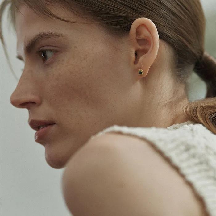 Sprout Studs (M) (rough diamond)