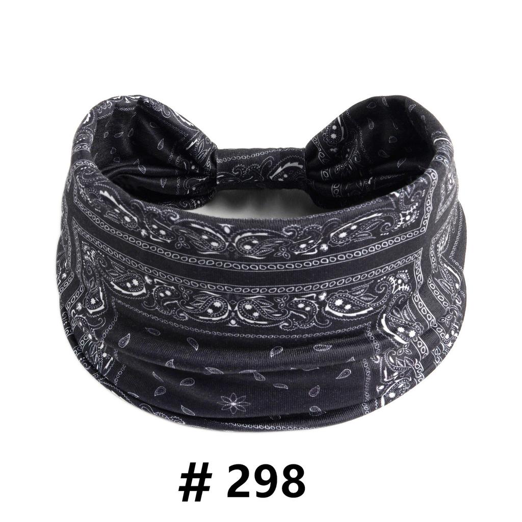 Cashew Print Headbands for Women Wide Boho Turban Headwrap Cotton Knot Elastic Hairbands Bandeau Sport Workout Hair Accessories