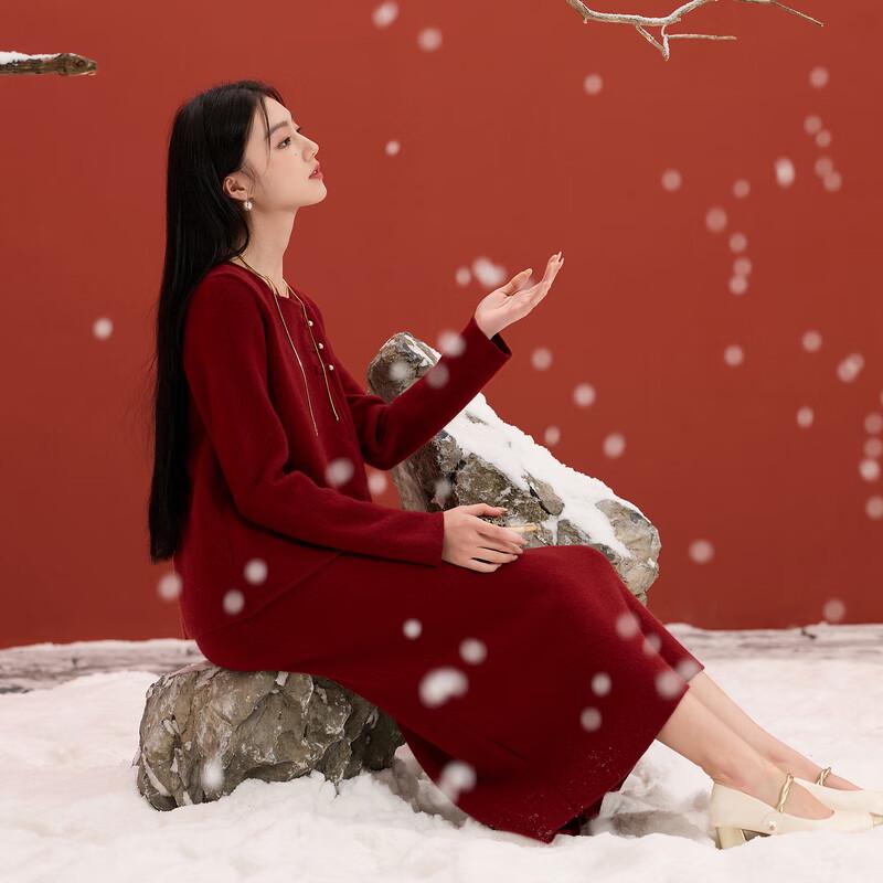 Sancai 2025 Winter Chinese Style Knitted Two-Piece Set