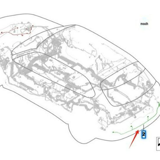 BMW X5 F15 Rear Bumper PDC Sensor Wiring Harness 61129306090