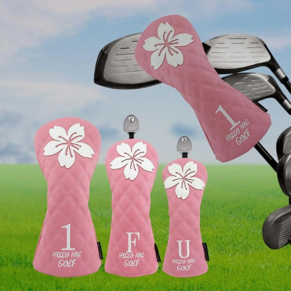 Soft And Durable Golf Club Protector Sakura Pattern Wood Headcover Golf Head Cover Driver Fairway