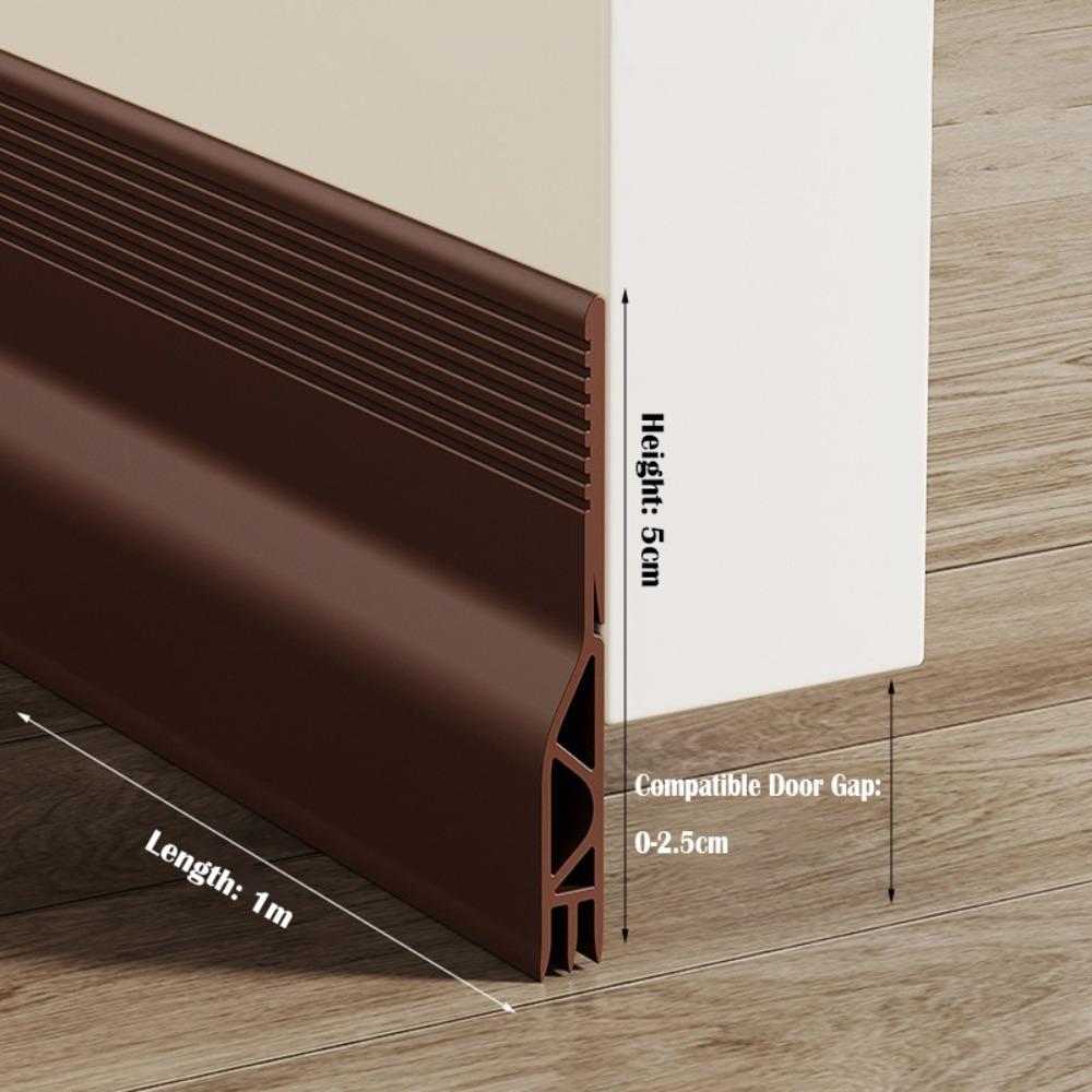 Professional Noise Reduction Door Draft Stopper Self-adhesive Insect Prevention Door Bottom Sealing Strip 100cm PVC Blocker Dorm