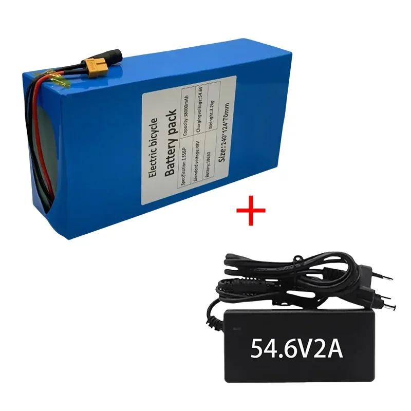 48V 38ah 13s6p Lithium-ion Battery Pack 48V 38000mAh 2000W Electric Battery, Built-in 50A BMS+charger