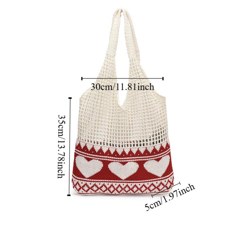 Boho Crochet Bag Leisure Weave Shoulder Bag Fashion Knitted Tote Bag Summer