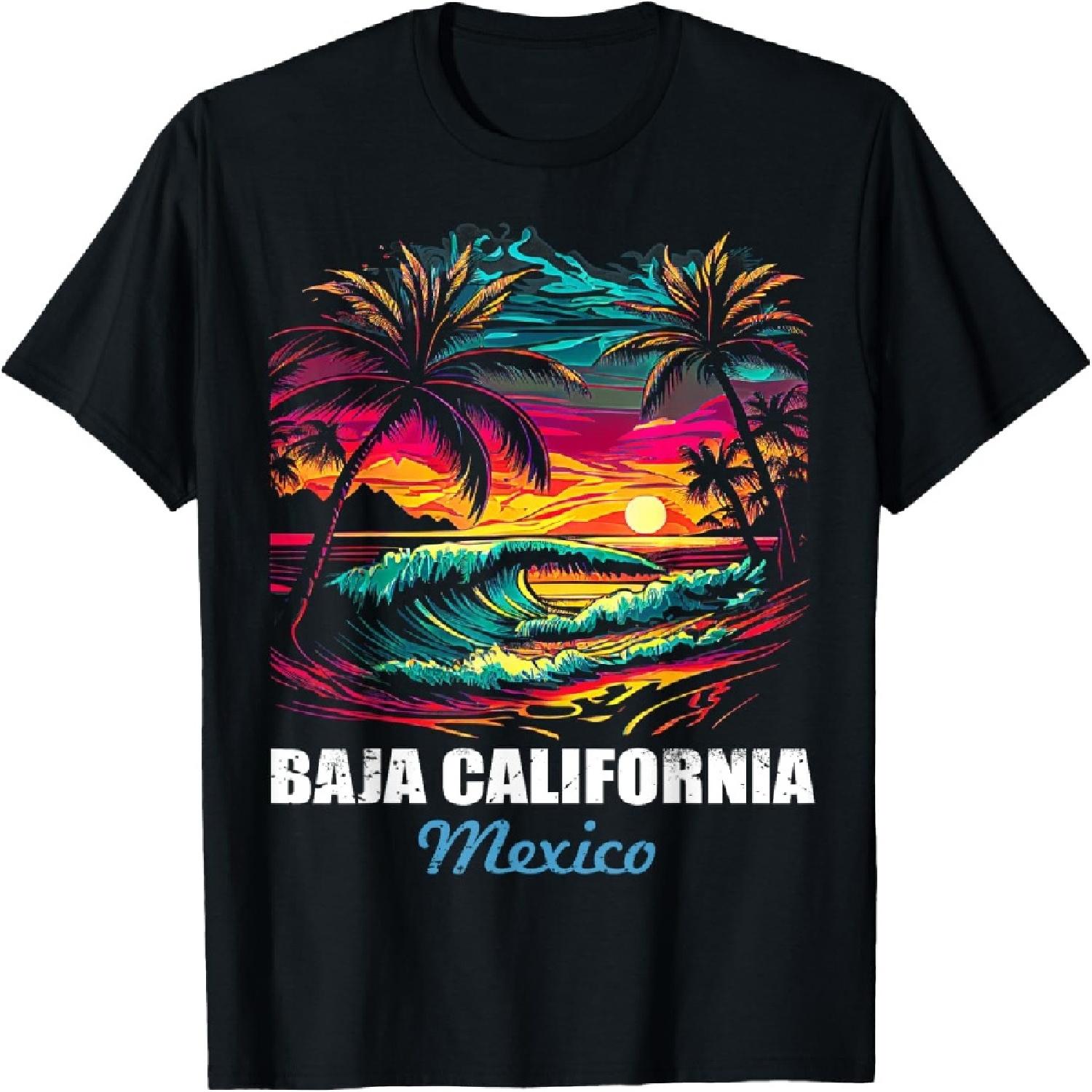 

Baja California Mexico Sunset Vintage Vacation Souvenir T-Shirt XXXXXL різнокольоровий
