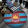 West Ham United2 Round Area Rug,Carpet Rug for Living Room Bedroom Sofa Playroom Decor,Non-slip Floor Mat