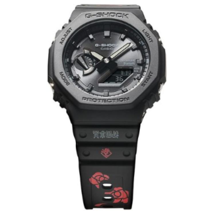 

CASIO Men Liquid Crystal/Analog Dual Display Series Black Watch GA-B2100-1A1PRD Black Dial