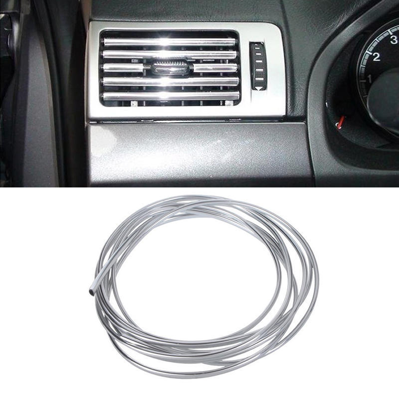 5m Car Strip Trim Auto Air Condition Bumper Radio Side Vent Grille