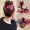 Autumn and Winter Acrylic Plush Bow Grab Clip Casual Daily Hairpin Shark Clip Simple Hair Accessories
